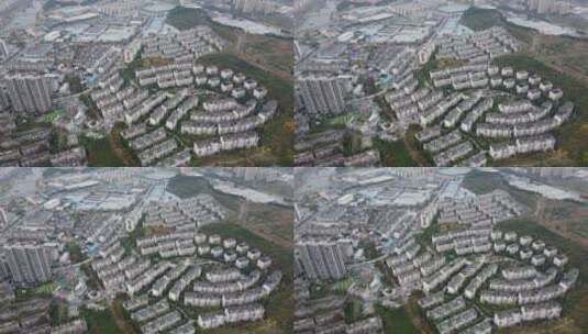 航拍湖北宜昌西陵区现代化城市建设高清在线视频素材下载