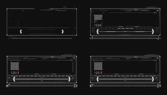 科技hud面板高清在线视频素材下载