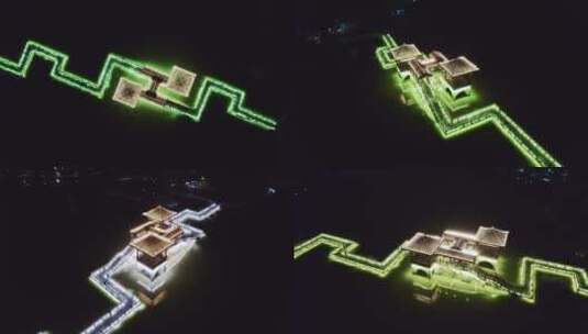 航拍广东惠州西湖夜景高清在线视频素材下载