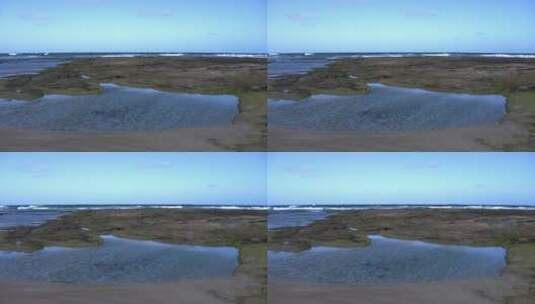 海滩上的潮汐池高清在线视频素材下载