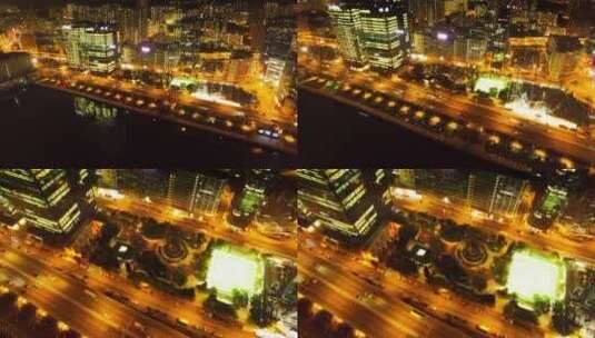夜晚城市交通高清在线视频素材下载