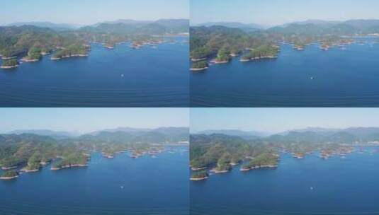 航拍千岛湖绿水青山自然风光高清在线视频素材下载