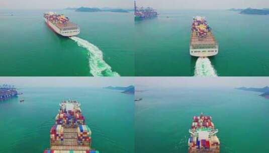 港口码头货轮高清在线视频素材下载