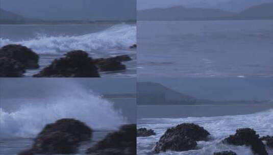 大海巨浪拍打岩石 合集高清在线视频素材下载