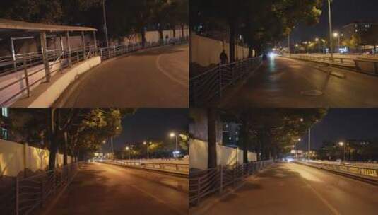 闵行区街景夜景高清在线视频素材下载