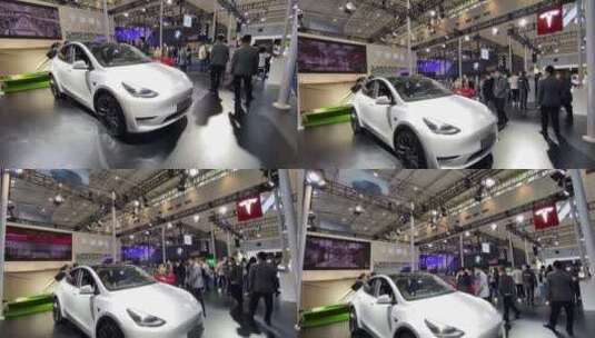 齐鲁国际车展，新能源品牌汽车高清在线视频素材下载