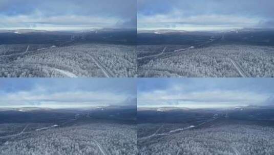 林海雪原雪天风景高清在线视频素材下载