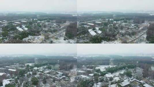 武汉东湖风景区冬季雪景风光高清在线视频素材下载