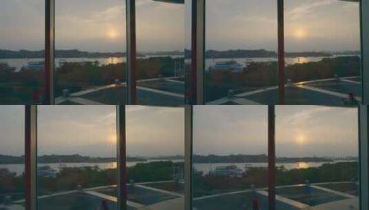 夕阳 码头 海景 酒店 2高清在线视频素材下载