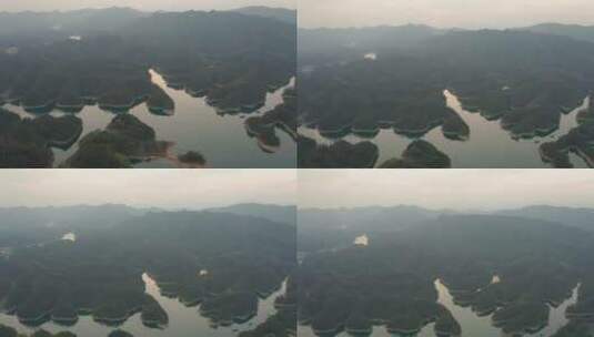 安徽太平湖秀湖村航拍高清在线视频素材下载