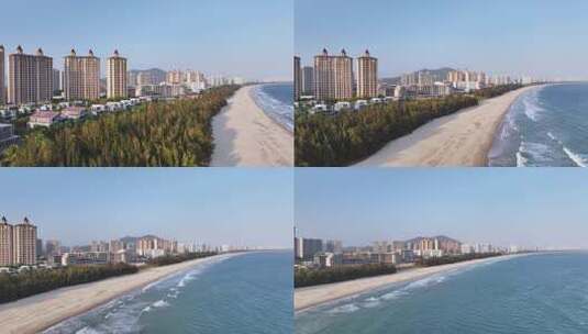 保亭清水湾海滩沙滩航拍俯瞰高清在线视频素材下载