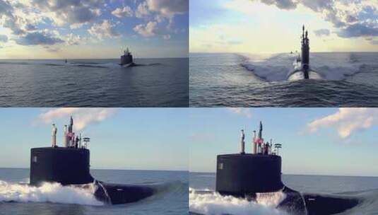 海上潜艇的4K高清在线视频素材下载