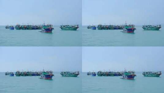 海上渔船渔民高清在线视频素材下载