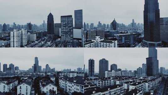 上海浦东陆家嘴建筑航拍高清在线视频素材下载