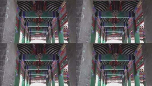 古建雕梁画栋红灯笼2高清在线视频素材下载