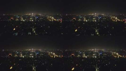 郑州城市夜景灯光航拍高清在线视频素材下载
