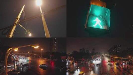 夜晚城市雨景高清在线视频素材下载