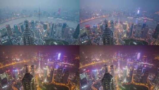 中国上海城市景观的延时摄影高清在线视频素材下载