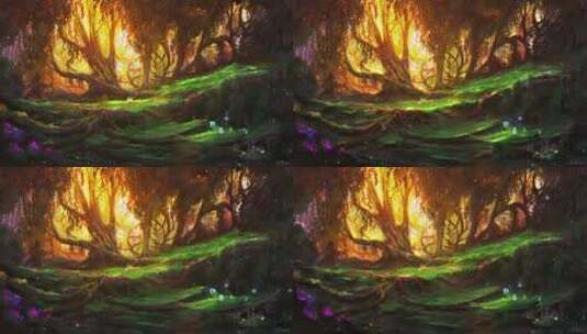 梦幻童话森林高清在线视频素材下载