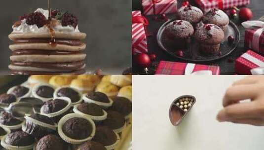 【合集】巧克力 甜品 巧克力制品高清在线视频素材下载