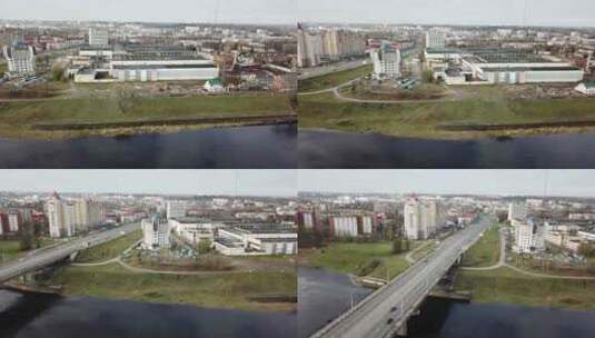 航拍城市工业和城市风光高清在线视频素材下载