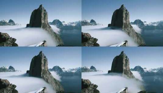 高山山顶云雾延时拍摄高清在线视频素材下载