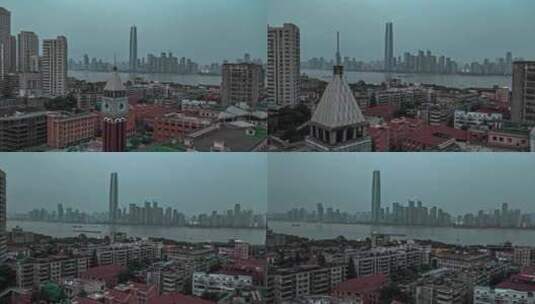 武汉江岸区平和打包厂旧址延时摄影高清在线视频素材下载