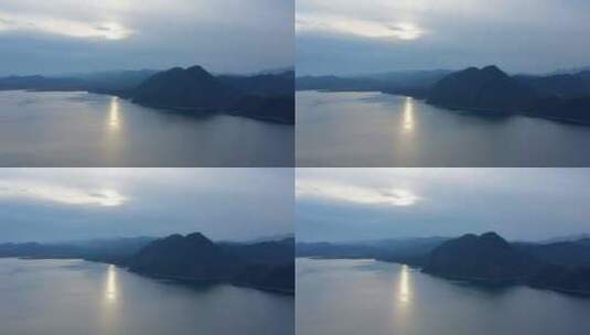 安徽省黄山市太平湖景区航拍高清在线视频素材下载
