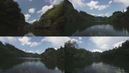 安徽黄山湖泊实拍视频高清在线视频素材下载