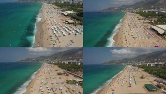 美丽的海滩在土耳其阿拉尼亚高清在线视频素材下载