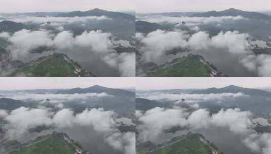 广西山水云海航拍高清在线视频素材下载