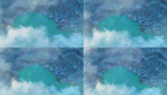 印尼宜珍火山云海日出高清在线视频素材下载