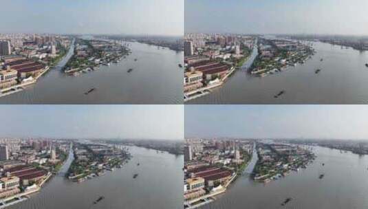 上海复兴岛航拍高清在线视频素材下载