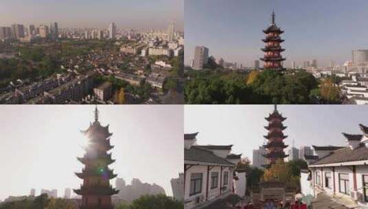 宁波城隍庙航拍合集高清在线视频素材下载