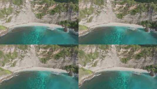 航拍佩尼达岛钻石沙滩破碎沙滩高清在线视频素材下载