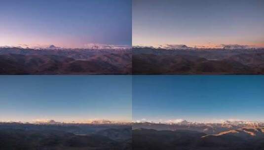 珠穆朗玛峰日照金山高清在线视频素材下载