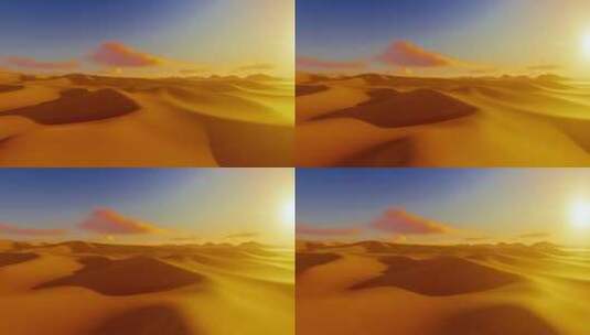 沙漠日落 沙漠 沙漠光影高清在线视频素材下载