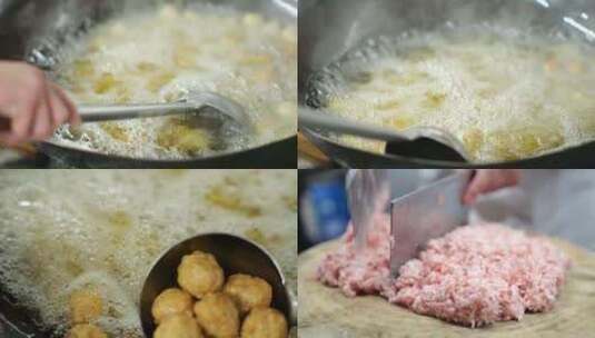 手工肉丸子制作实拍高清在线视频素材下载