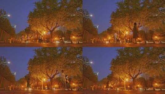 城市街道夜景高清在线视频素材下载