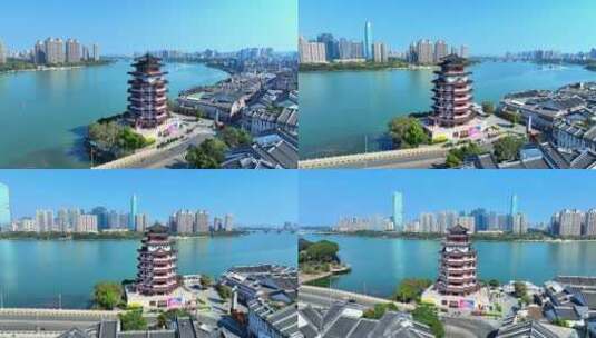 惠州合江楼航拍高清在线视频素材下载