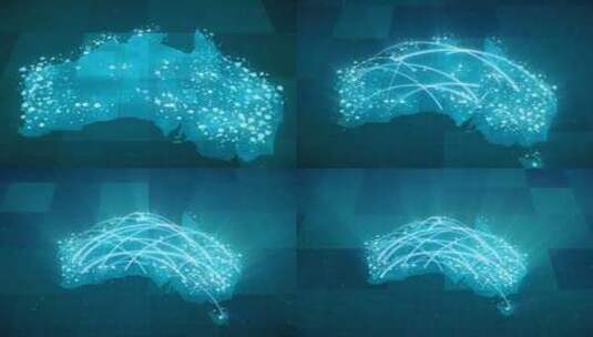 全球化澳大利亚地图动画HD高清在线视频素材下载
