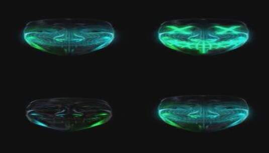 许多3D仇杀面具动画高清在线视频素材下载