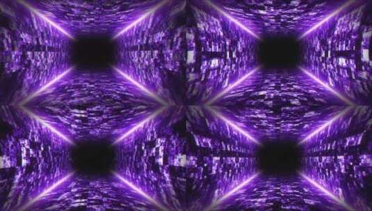 抽象紫色发光灯动画高清在线视频素材下载