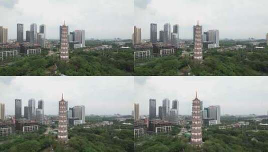广州琶洲塔航拍高清在线视频素材下载