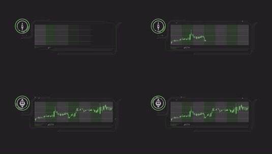 Alpha通道上以太坊增长的简单信息图高清在线视频素材下载