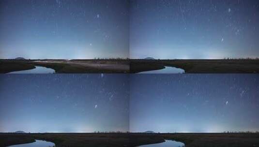 鄱阳湖深秋都昌马影湖星轨延时高清在线视频素材下载