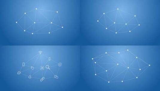 科技点线连接万物互联高清AE视频素材下载