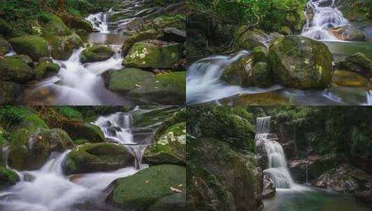 山间溪流岩石自然景观高清在线视频素材下载