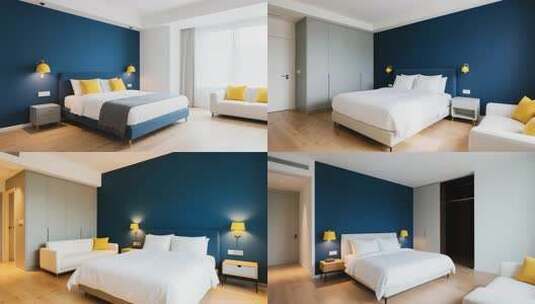 现代风格卧室室内场景高清在线视频素材下载