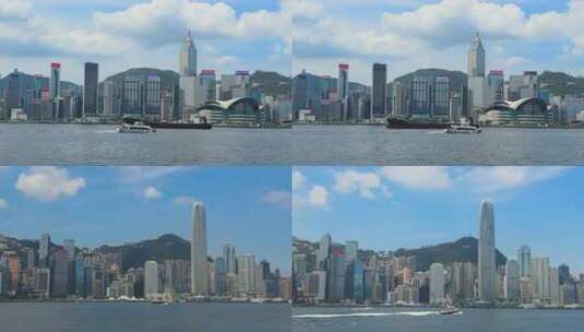 香港 维多利亚港城市风光 1593高清在线视频素材下载